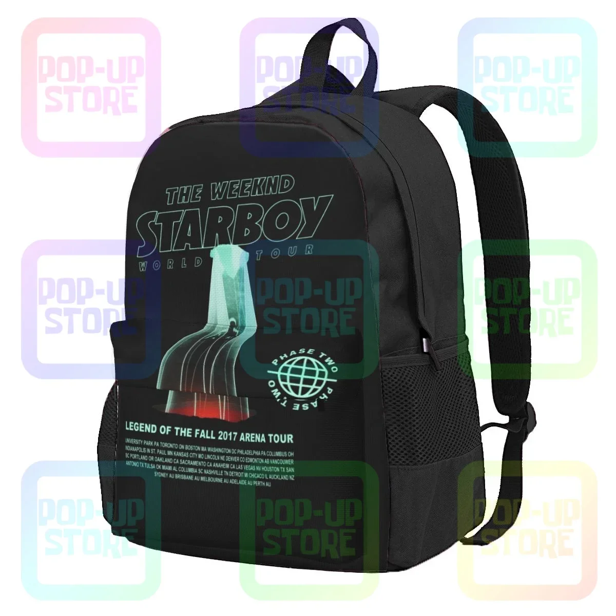 The Weeknd Concert Starboy Legend Of The Fall 2017 World Tour Large Capacity Backpack Gym Schoolbag