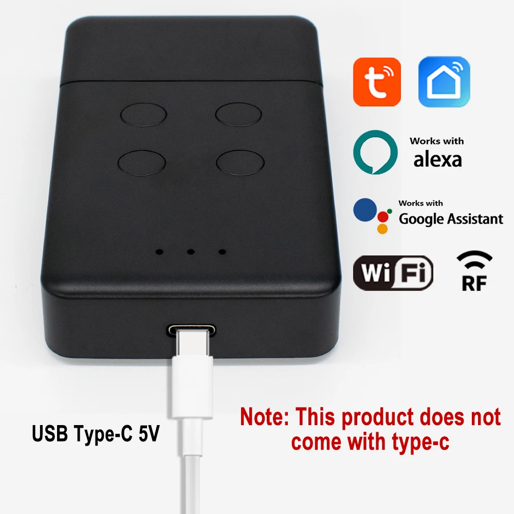 ECOSTAR Smart Wifi RF 2 in 1 Garagentor-Fernbedienung RSC2 RSE2 433 Handsender-Controller Typ-C 5V Teilenfunktion Alexa
