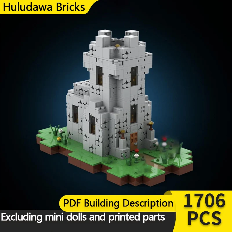 

Средневековый замок, модель MOC, строительные кирпичи, блок, деревенский храм, модульная технология, детские праздничные подарки, сборные игрушки, костюм