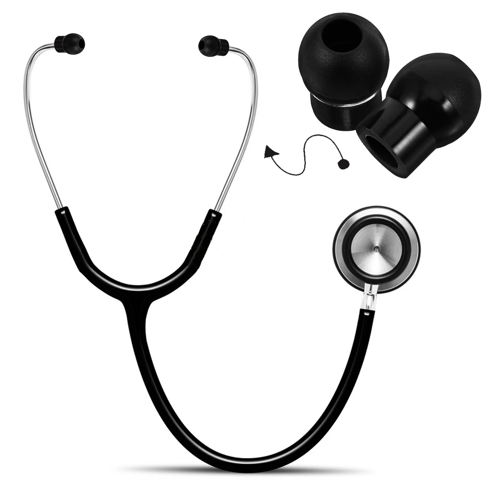 

1 Pair Stethoscope Ear Tips Replacement Soft Silicone Noise Blocking Earplugs For Accurate Listening Stethoscope Ear Pieces