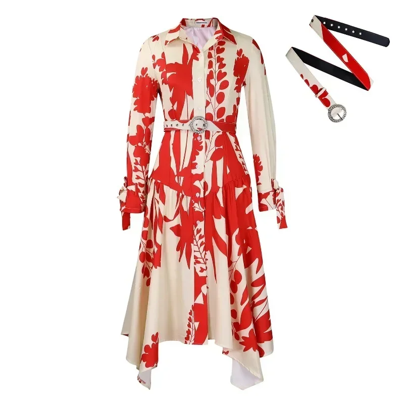 

2024 African Dresses for Women Summer Long Sleeve V-neck Polyester Printing Long Maxi Dress Outfits Dashiki African Clothes