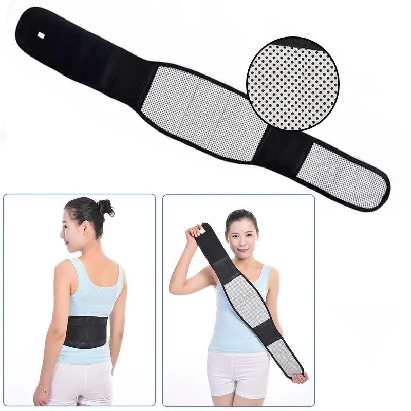 1PC Tourmaline Self-heating Magnetic Therapy Waist Belt,Waist and Back Support Brace,20 Magnets Adjustable Sports Support Belt