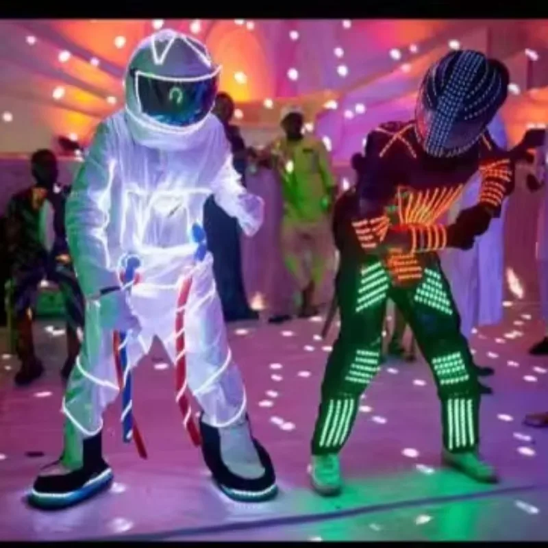 Light Emitting Diode Costume DJ Party Club Sportswear Light Emitting Diode Lighting Costume Colored
