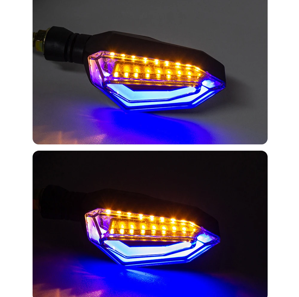 2 قطعة LED دراجة نارية بدوره إشارة أضواء ABS 12 فولت الجبهة الخلفية مؤشر ضوء لهوندا CB2500 CB650F NC750X CB190R ياماها MT 07 09