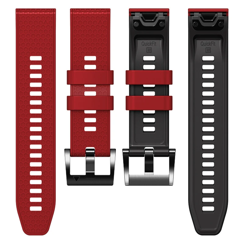 QuickFit 22/26 мм Instinct 3 45 мм ремешок для часов Garmin Fenix E 8 7 7X 6 6X/Epix Pro/Enduro 3 двухцветный силиконовый ремешок-браслет