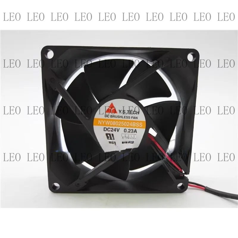 MY For Y.S.TECH NYW08025024BSS 8025 DC24V 0.23A 2-wire Inverter Cooling Fan