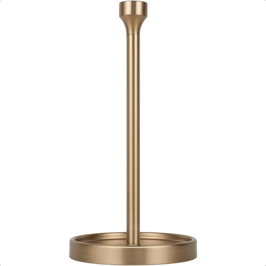 Countertop Paper Towel Holder Modern Bell End Minimalist Design Color Warm Gold