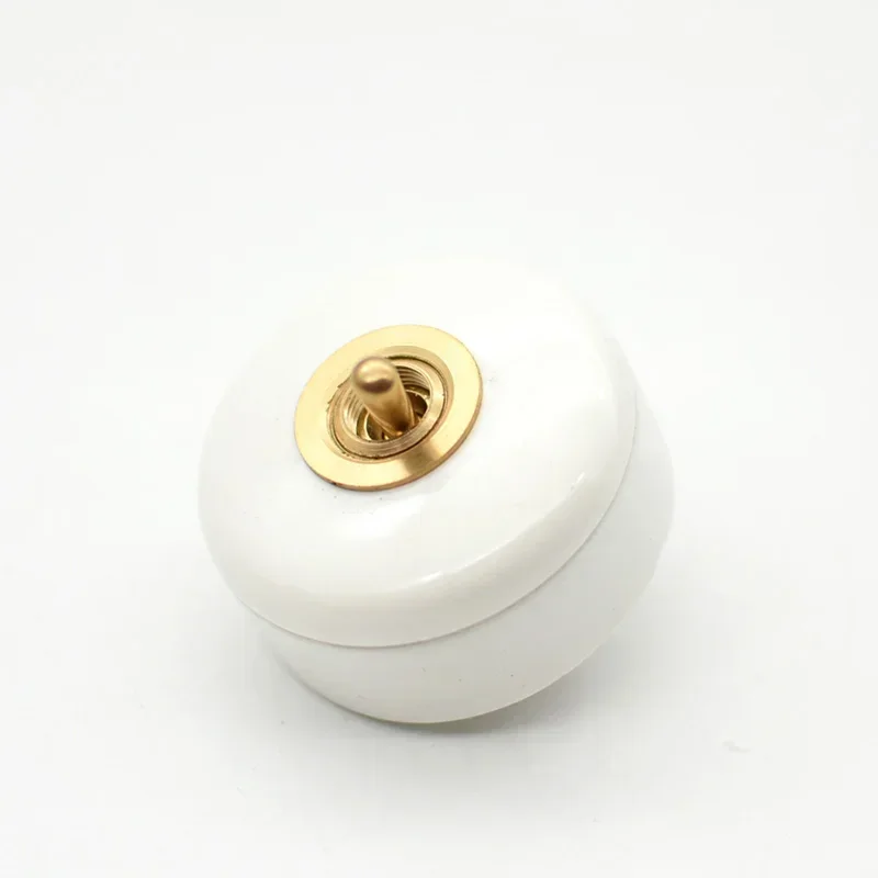 High quality ceramic retro pull switch socket full copper rod wall lamp switch socket 111V~240V