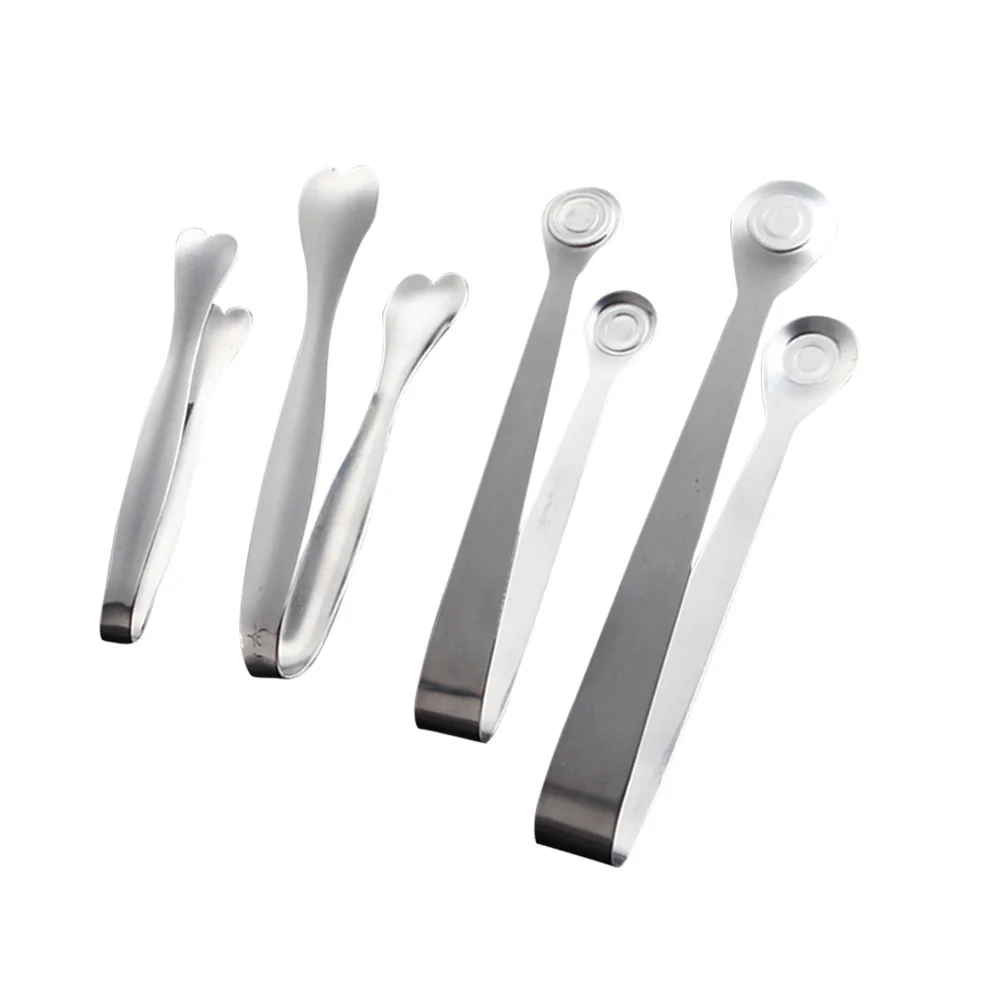 

4Pcs Stainless Steel Sugar Tongs Food Serving Clamp Adjustable Handle for Party Buffet Ice Cubes Kitchen Gadgets Food Tongs