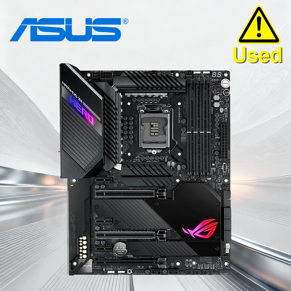 ASUS MAXIMUS Xii HERO Intel Z490 LGA 1200  4×DDR4 DIMM 128GB PCI-E 3.0 10th Generation Core Motherboard