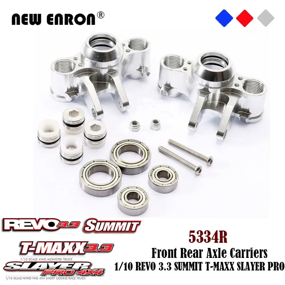 2Pc Axle Carriers Steering Block Knuckle W/Bearing 5334R 5334 Front Rear For RC Car Traxxas 1/10 Revo 3.3 Summit T-Maxx Slayer