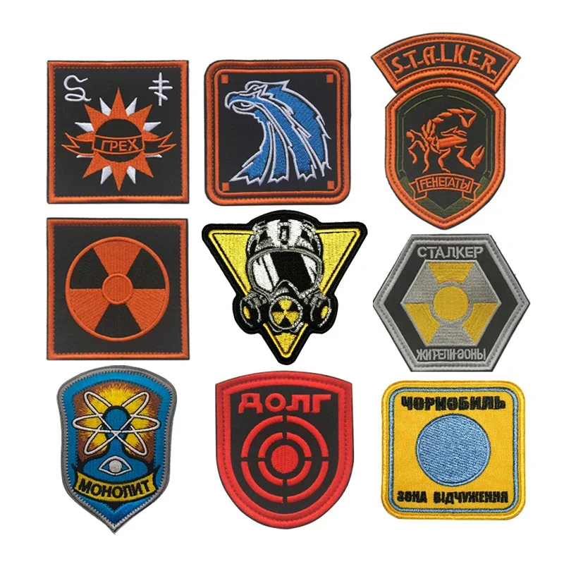 Stripe Nuclear Power Plant Radiation STALKER S.T.A.L.K.E.R. Factions Mercenaries Loners Atomic Power Badge Patch