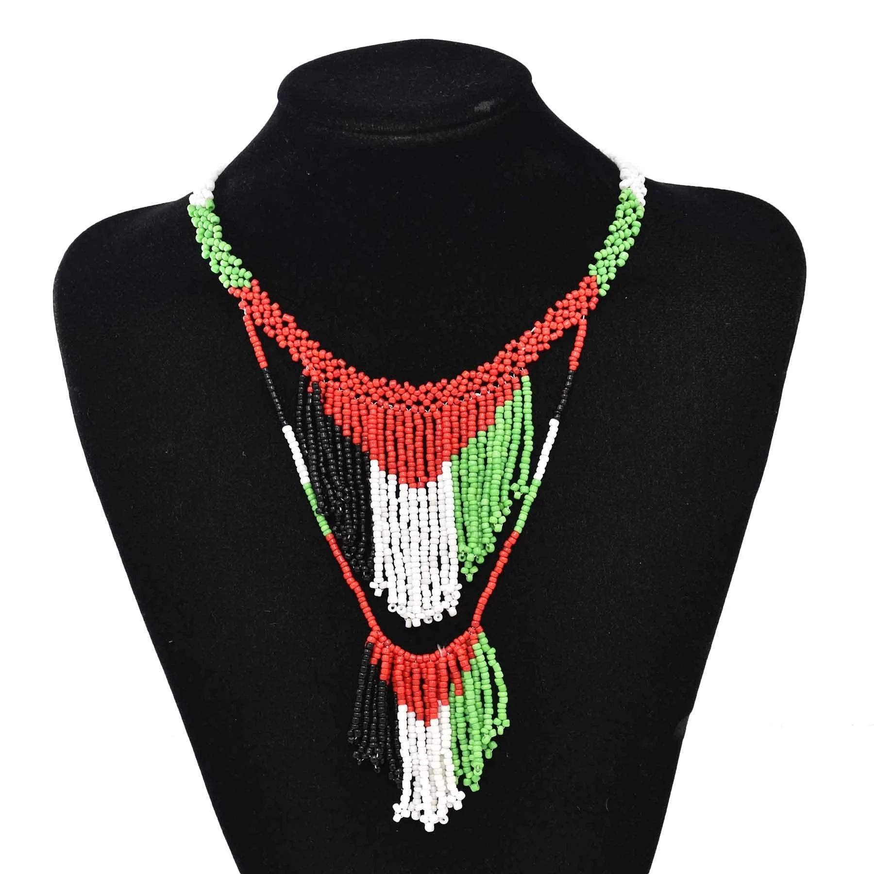 4 Style Colorful Resin Bead Weave Bib Choker Necklace for Women Bohemian Ethnic African Tribe Collar Wedding Jewelry Accessories