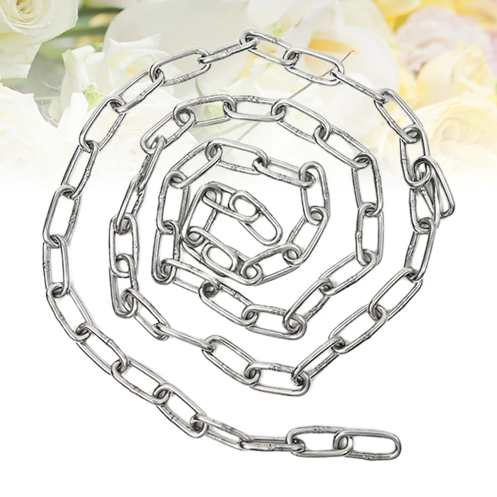 1 قطعة 4 متر الفولاذ المقاوم للصدأ سلسلة قوية سلسلة أمان الحيوانات الأليفة الكلب الجر حبل للاستخدام في الهواء الطلق السفر سيارة ضبط النفس