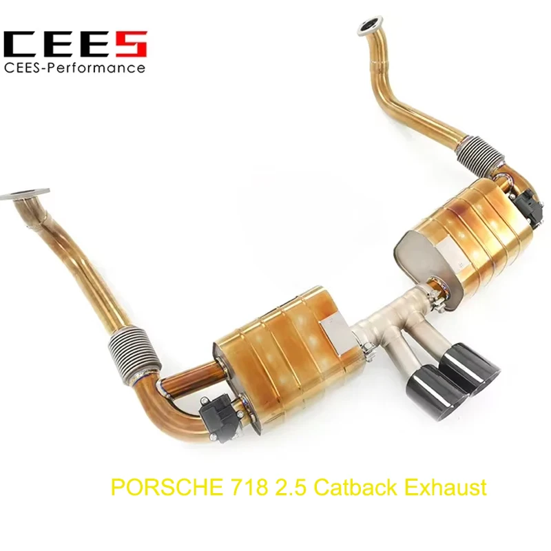 

CEES Alloy Performance Valve Muffler Exhaust System Boxste for PORSCHE 718 2.5 GTS 2017- Catback Exhaust