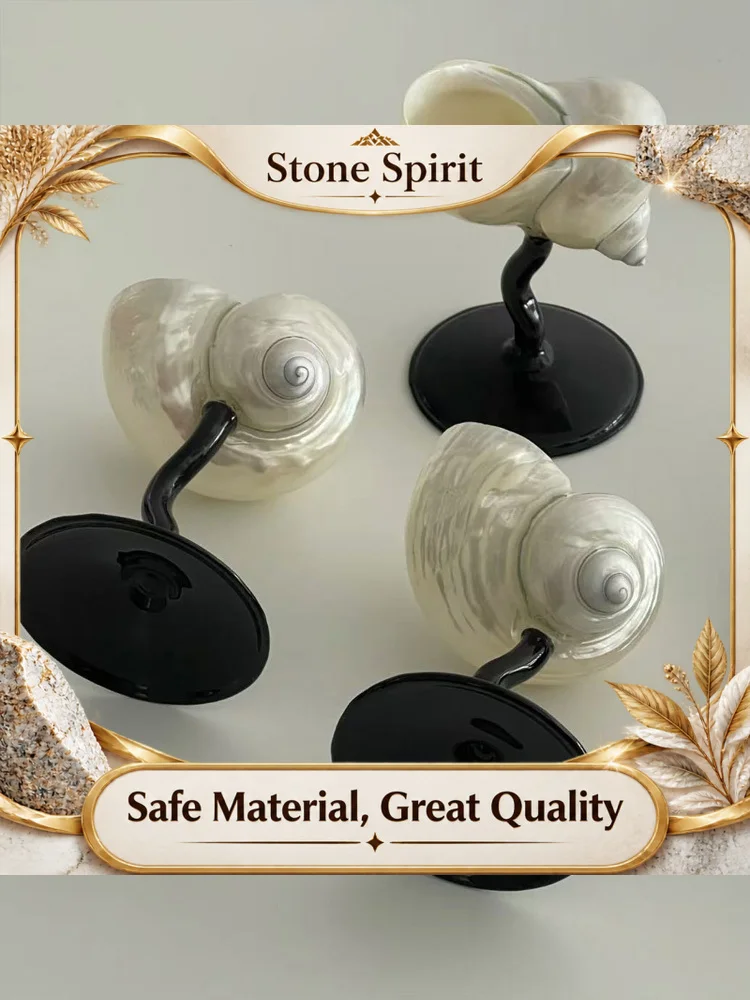 Natural Shell Tall Cup Irregular Handle Creative Design Restaurant Creative Art Ornaments Home Decoration Photography Props