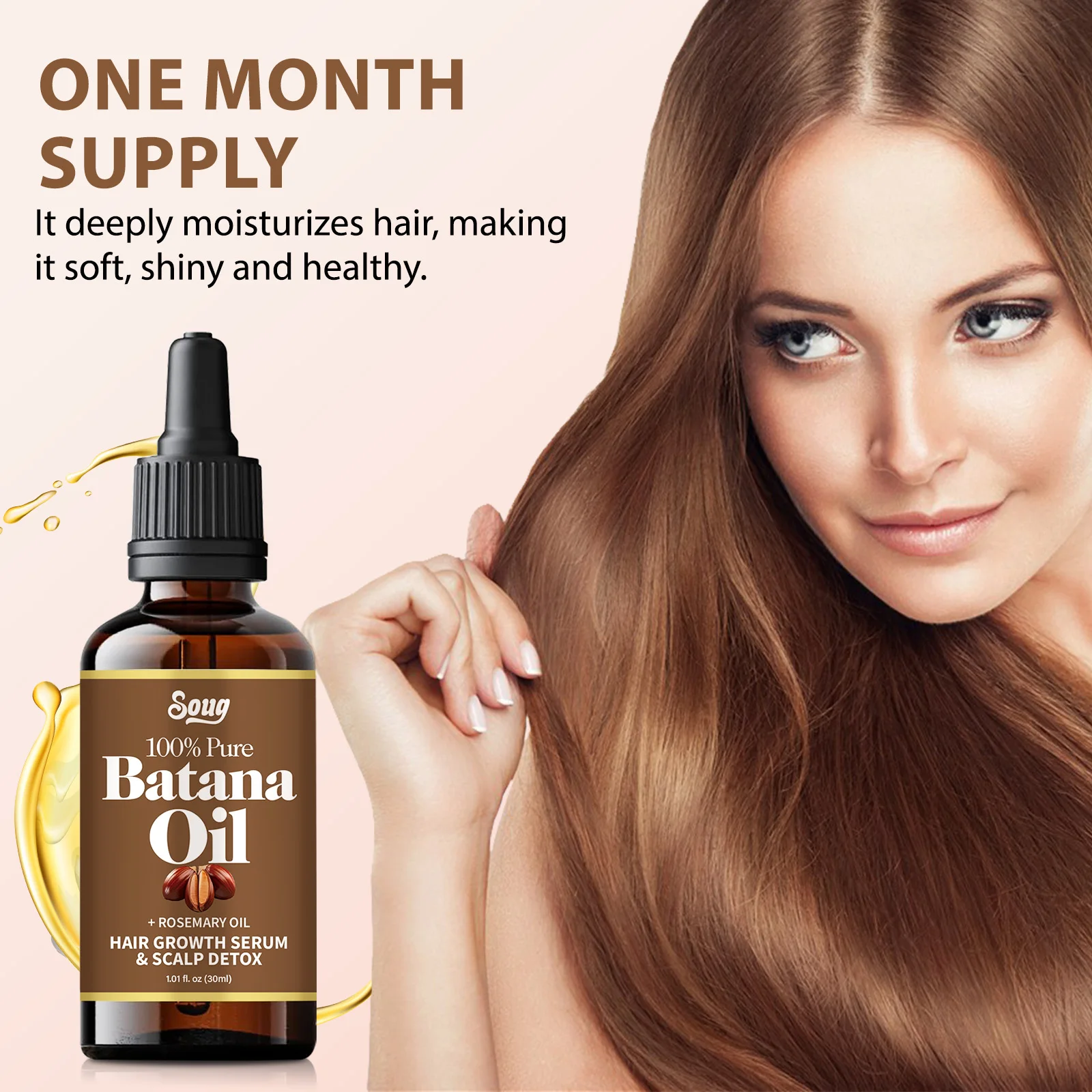 زيت باتانا روزماري العطري يقلل من تساقط الشعر يمنع الانقسام منتج العناية بالشعر تغذي ترطيب تحسين جودة الشعر العناية بالشعر