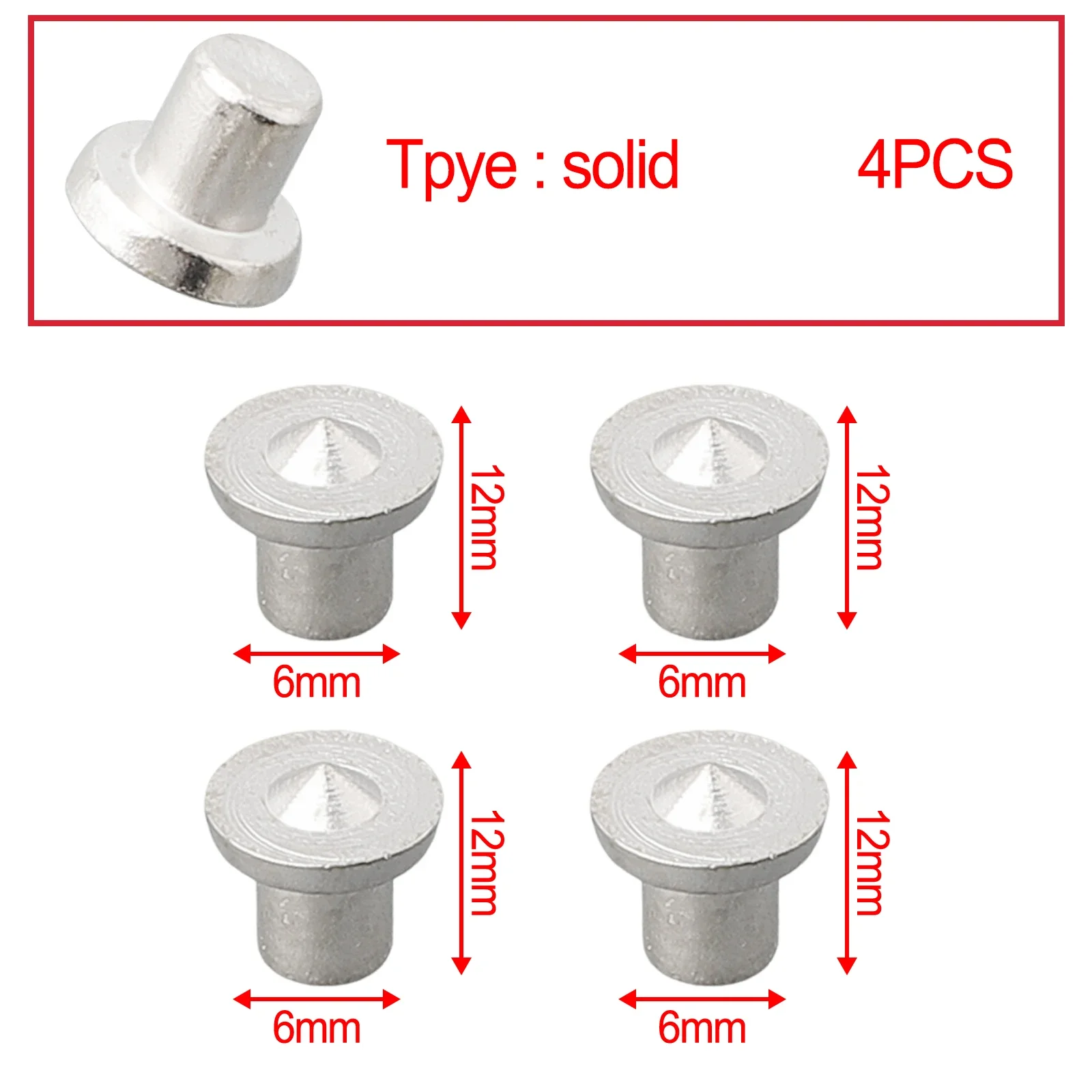 4Pcs Dowel Centre Point 6/8/10/12mm Wood Timber Marker Hole Tenon Center Set Herramientas Penetration Power Tool Sets