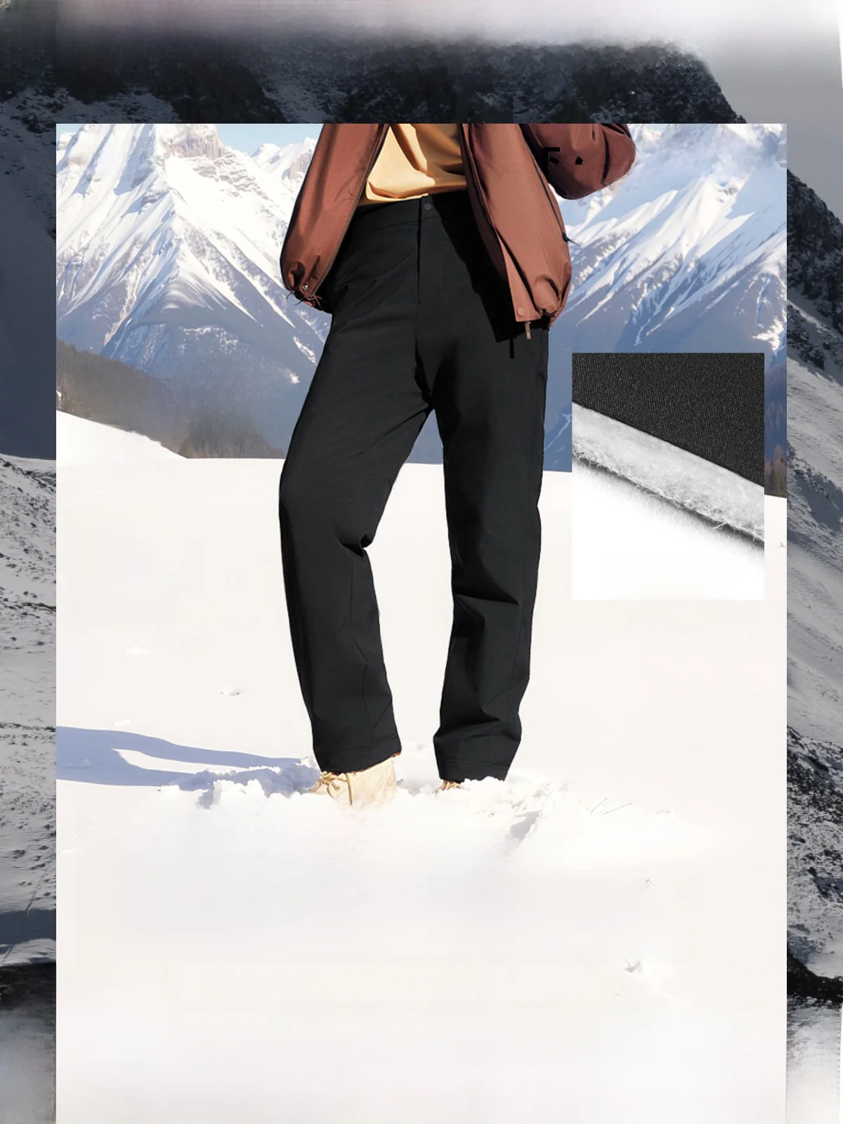 

Banana Leaf Men's Down-Like Fleece Pants Warm like down Outerwear Northeast Cotton Pants Casual Snowy Winter Windproof Coldpr...