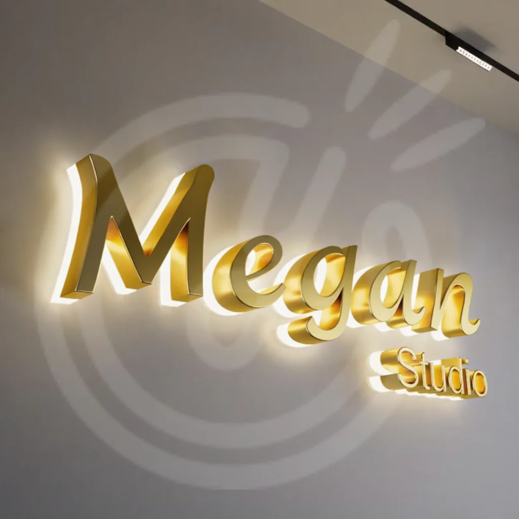 

Custom LED Illuminated Backlit Letters Sign 3D Metal for Business Storefront Outdoor Waterproof Light Up Advertising Signage