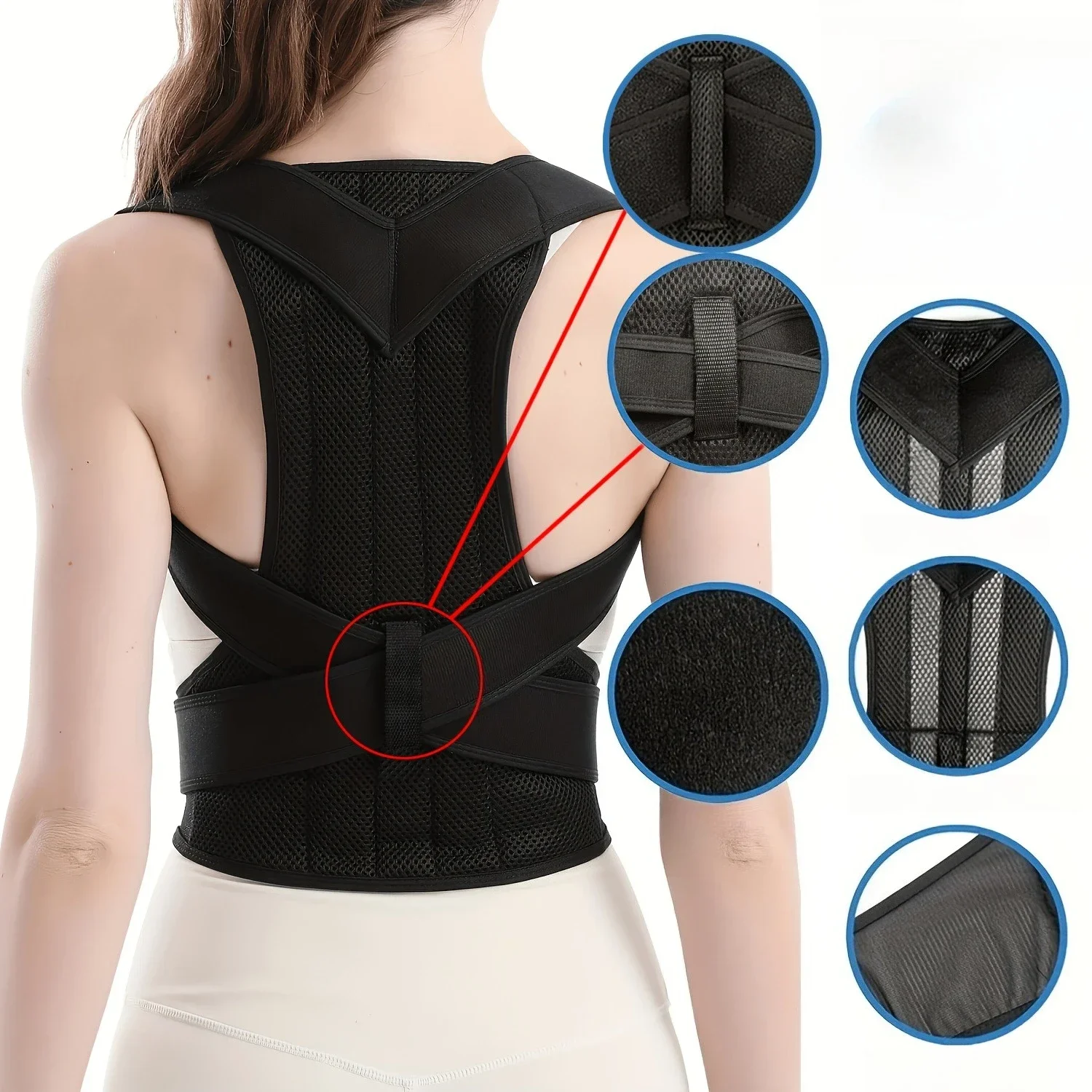 Back Brace Posture Corrector for Women & Men,Back Straightener, Scoliosis and Hunchback Correction,Adjustable Posture Trainer