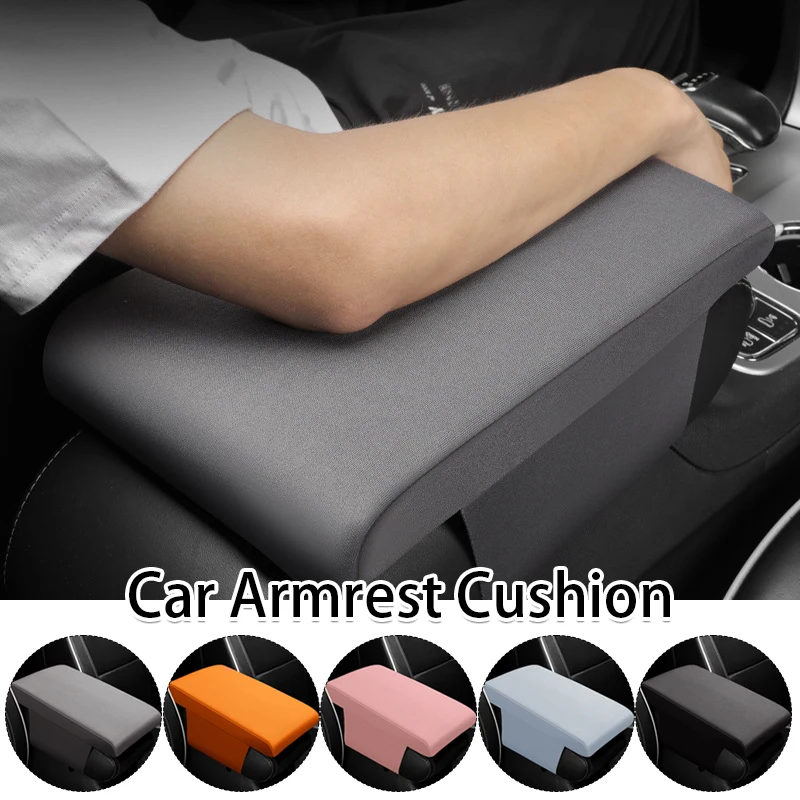 Car Armrest Box Pad Four Seasons Universal Breathable Car Central Armrest Box Cover Memory Cotton Arm Elbow  Heightening Pad