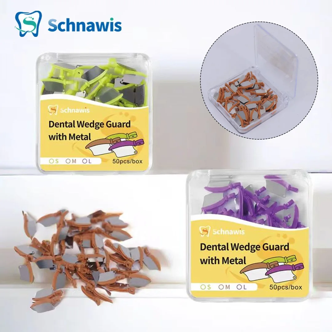 50pcs/box Dental Prime Teeth Interproximal Plastic Wedge With Protection Dentist Tool Dental Materials