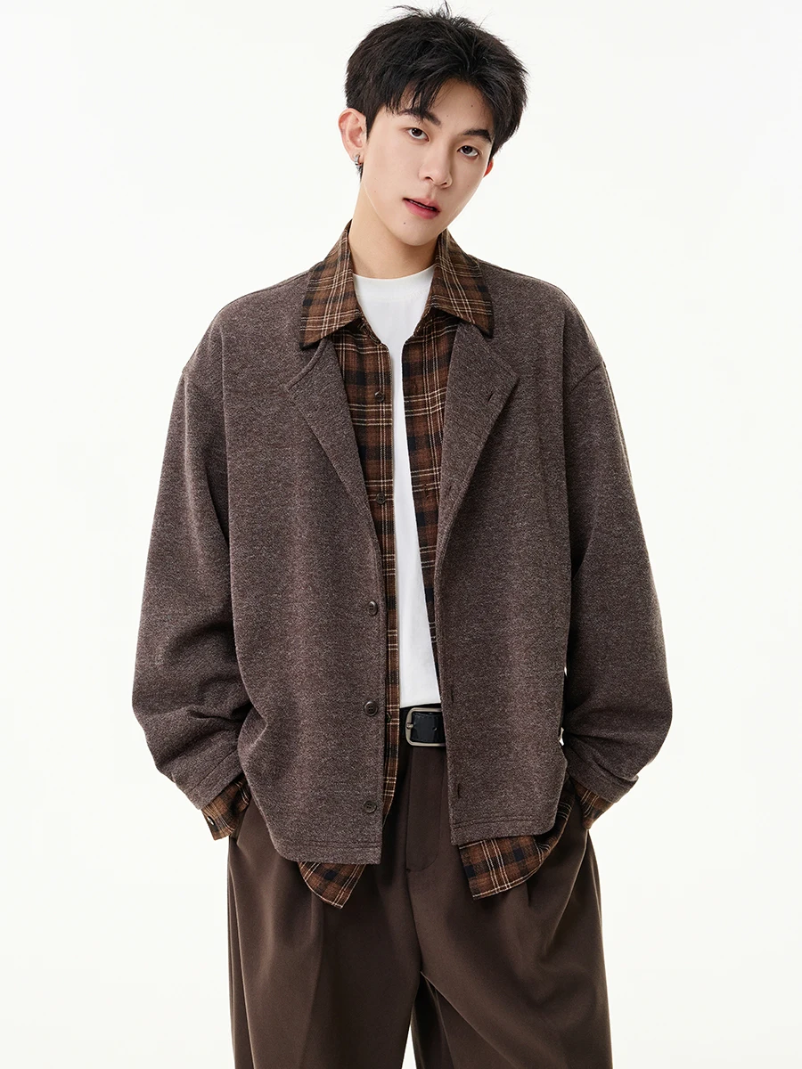 

Повседневная вязаная куртка BOYUE с комбинированными элементами, молодежная, из полиэфирного волокна, с длинными рукавами, на пуговицах