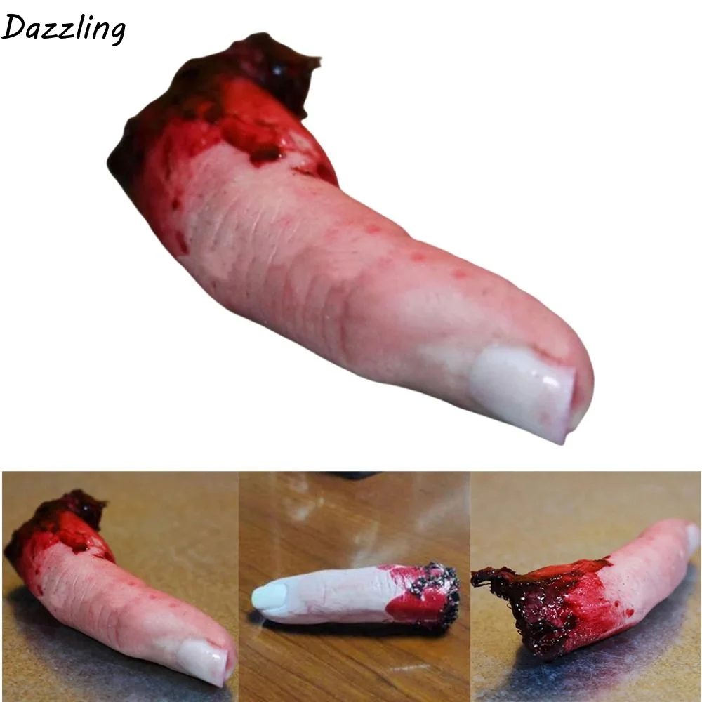 Realistic Design Severed Finger Prop Artificial Spooky Bloody Finger Prop Bloody Effect Scary Scary Props Prank