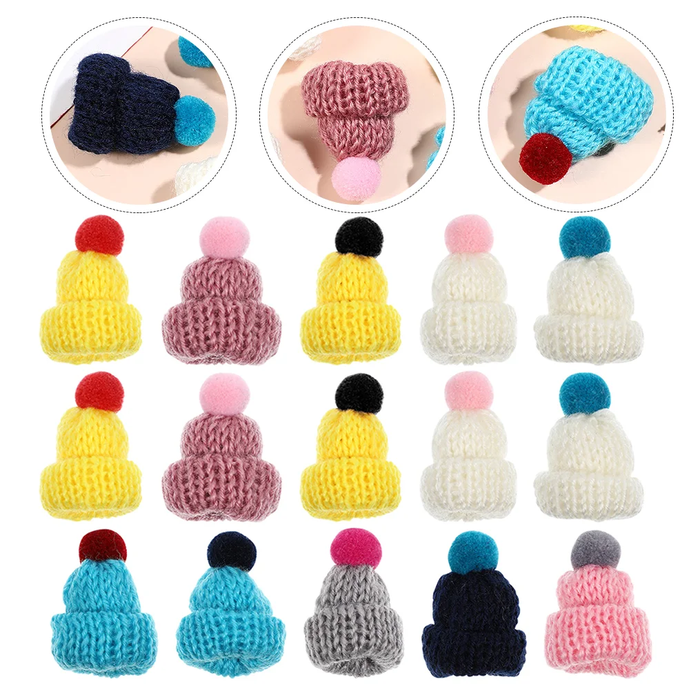 12 Pcs Mini Hat Tiny Top Hats Crafting Small Knit for Crafts Snowman Decorations Toy