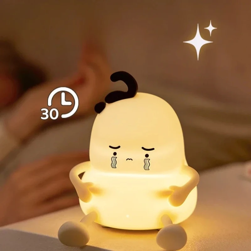 

USB 1200mAh Charging Cute Silicone Night Light with Three-level Brightness Regulation Suitable for Children's Bedroom Gifts