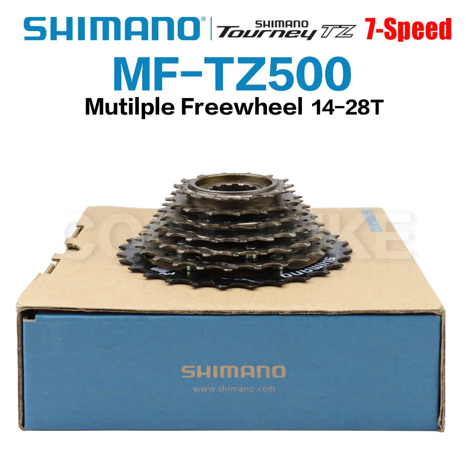 SHIMANO MF TZ500 6 Speed 7 Speed MF-TZ500 Bicycle Freewheel 14-28T Sprocket 6s 7s Steel for MTB Road Folding Bike Cycling