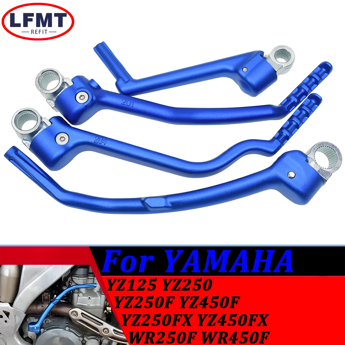 

Motorcycle CNC Forged Kick Start Starter Lever Pedal For Yamaha YZ 250F 450F 250FX 450FX 125 250 250X WR 250F 450F 1986-2023 Etc