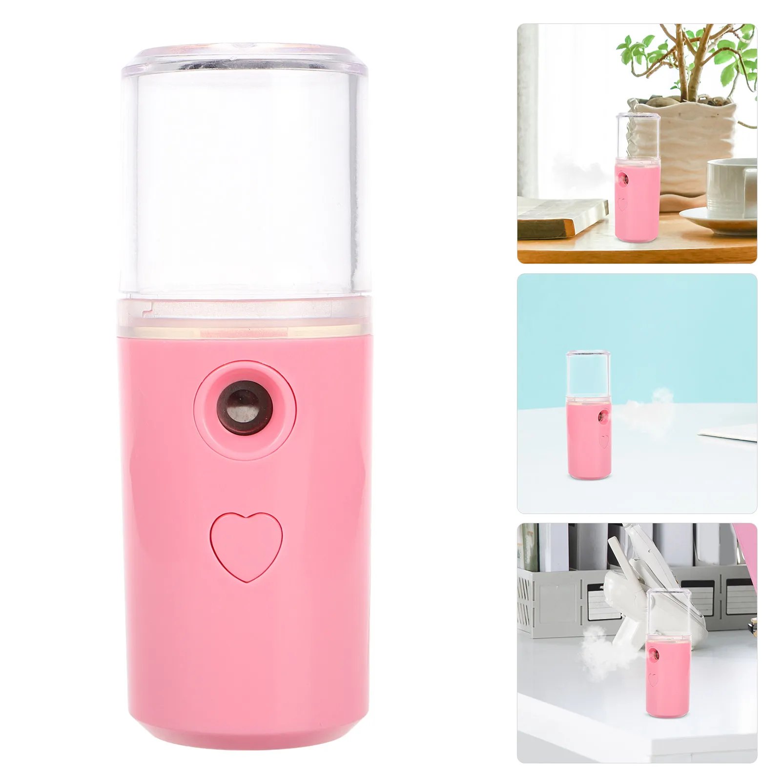 

1Set Rechargeable Handheld Mini Facial Steamer Portable Face Mist Sprayer for on-The-Go Hydration Travel Home