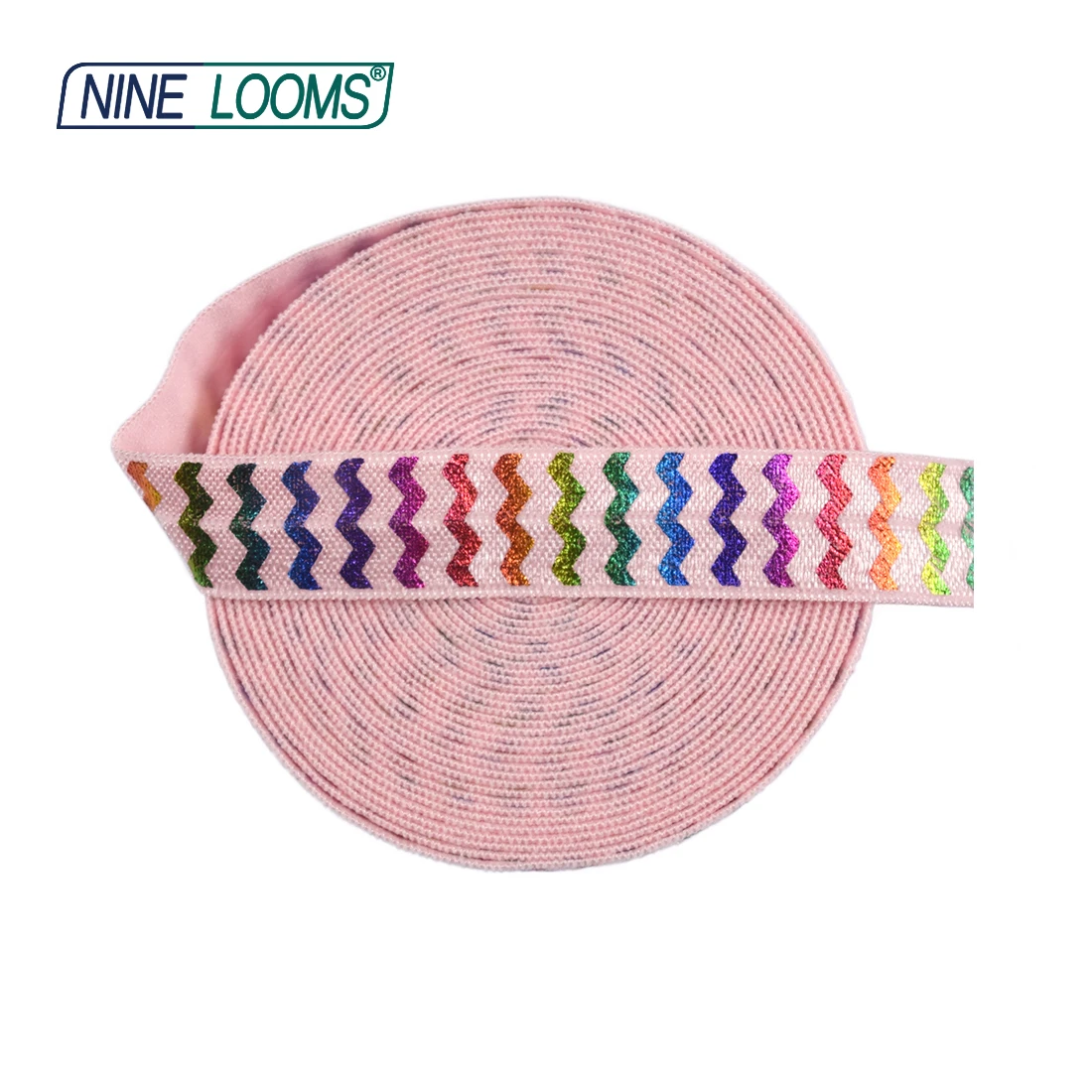 Neun Webstühle Folien druck über Gummibänder falten für 5/8 "15mm Leoparden Tupfen Spandex Bänder Haar gummi Stirnband Näh besatz 2 5 10 Yard – Detail 15