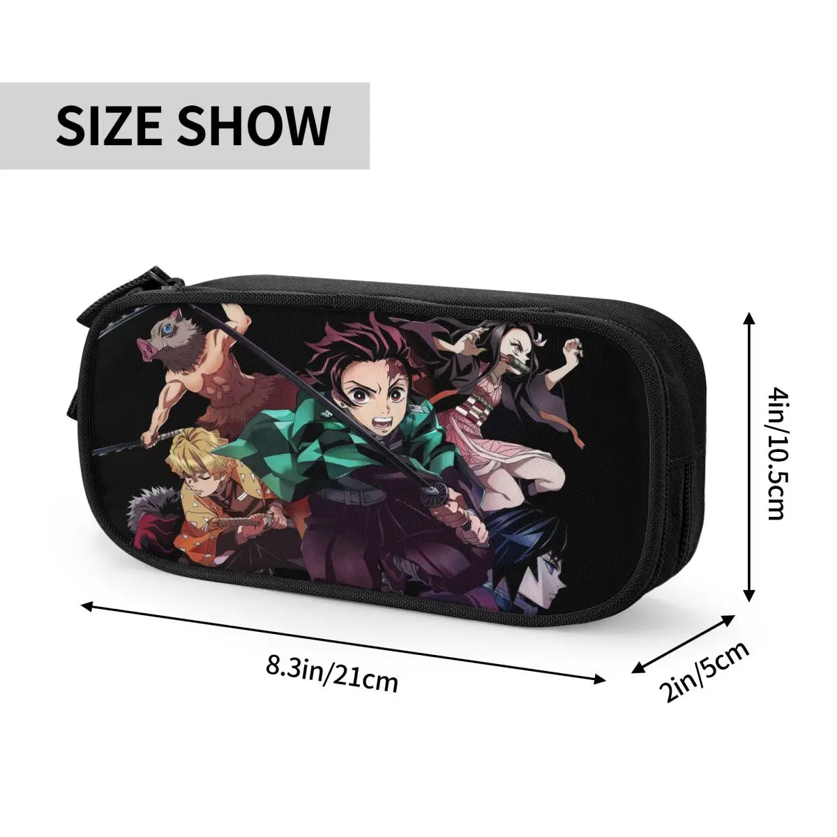 Demon Slayers-estuches de lápices de Anime japonés para niños, bolsas de gran capacidad para estudiantes, regalos escolares, accesorios