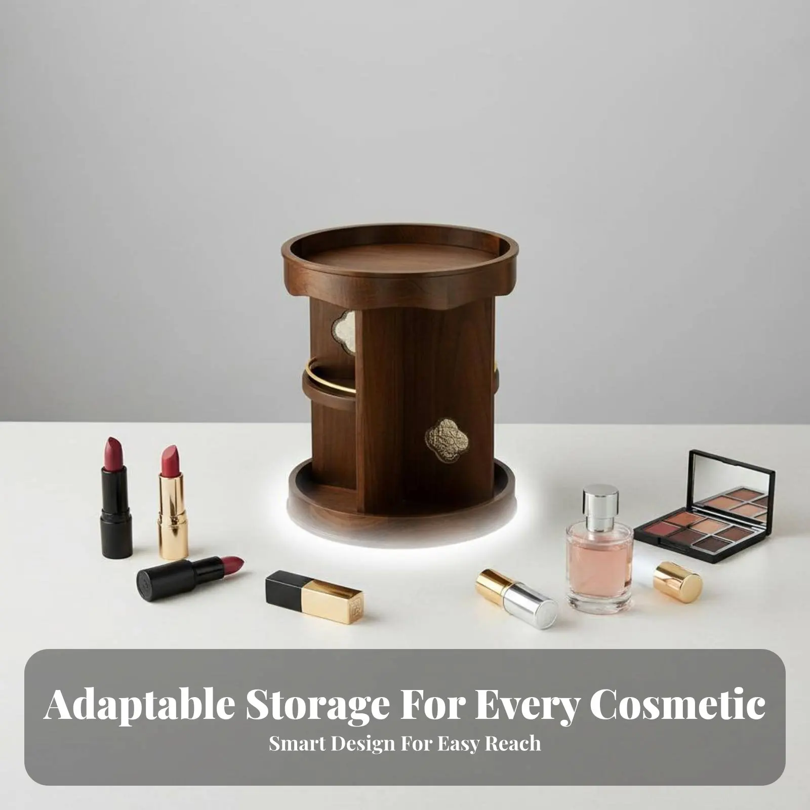 

Многоуровневая подставка для косметики: компактное многофункциональное решение для женщин, туалетного столика, столешницы
