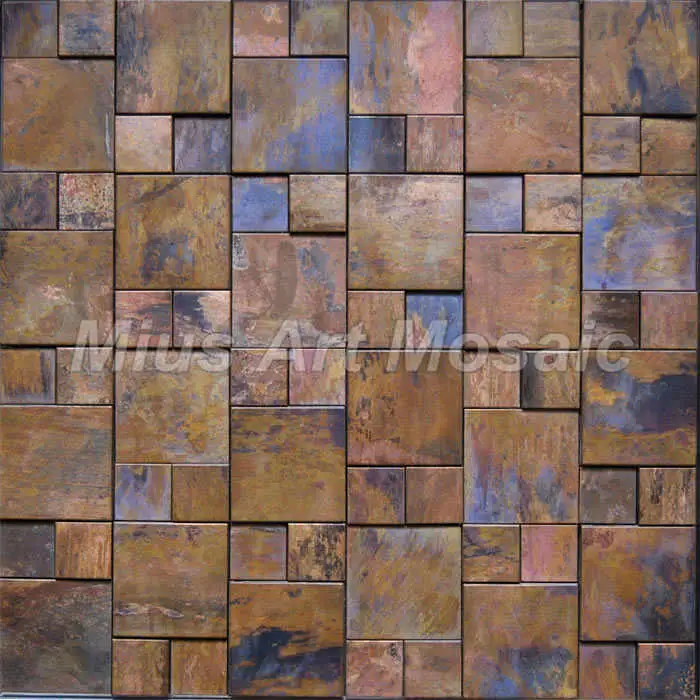 

Friendly price triiangle copper metal mosaic tile