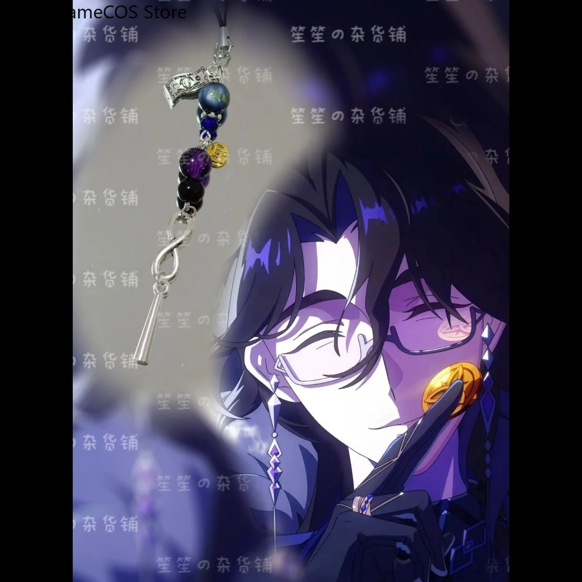 Anime Genshin Impact Pantalone Handmade Bracelet Original Handchain Phone Chain Keychain Pendant Cosplay Birthday Gift Xmas view 2
