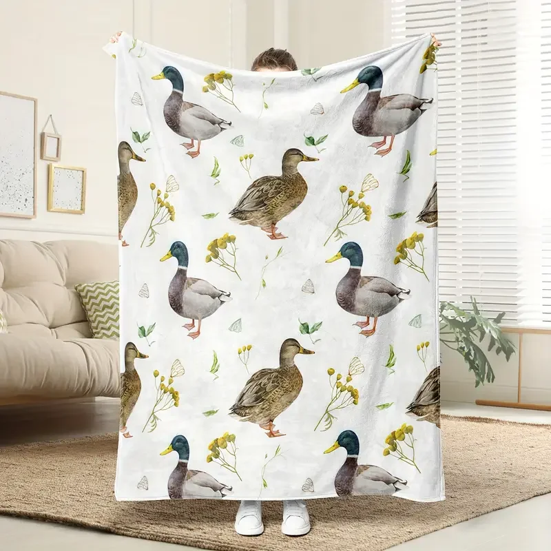 

Уютное фланелевое одеяло на тему тюльпана и утки — идеально подходит для всех сезонов, отлично подходит для кемпинга, путешествий, кровати, Хэллоуина и Рождества.