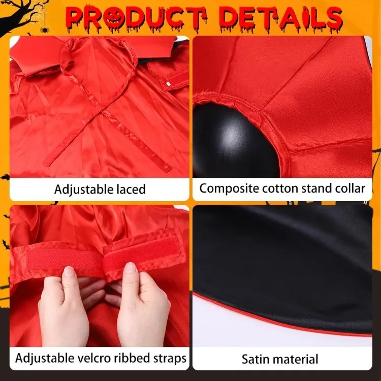 Halloween Pet Cape Costume Vampire Cloak Wizard Outfit Cosplay Apparel Party Costumes for Small Medium Dogs Cats Pet Supplies