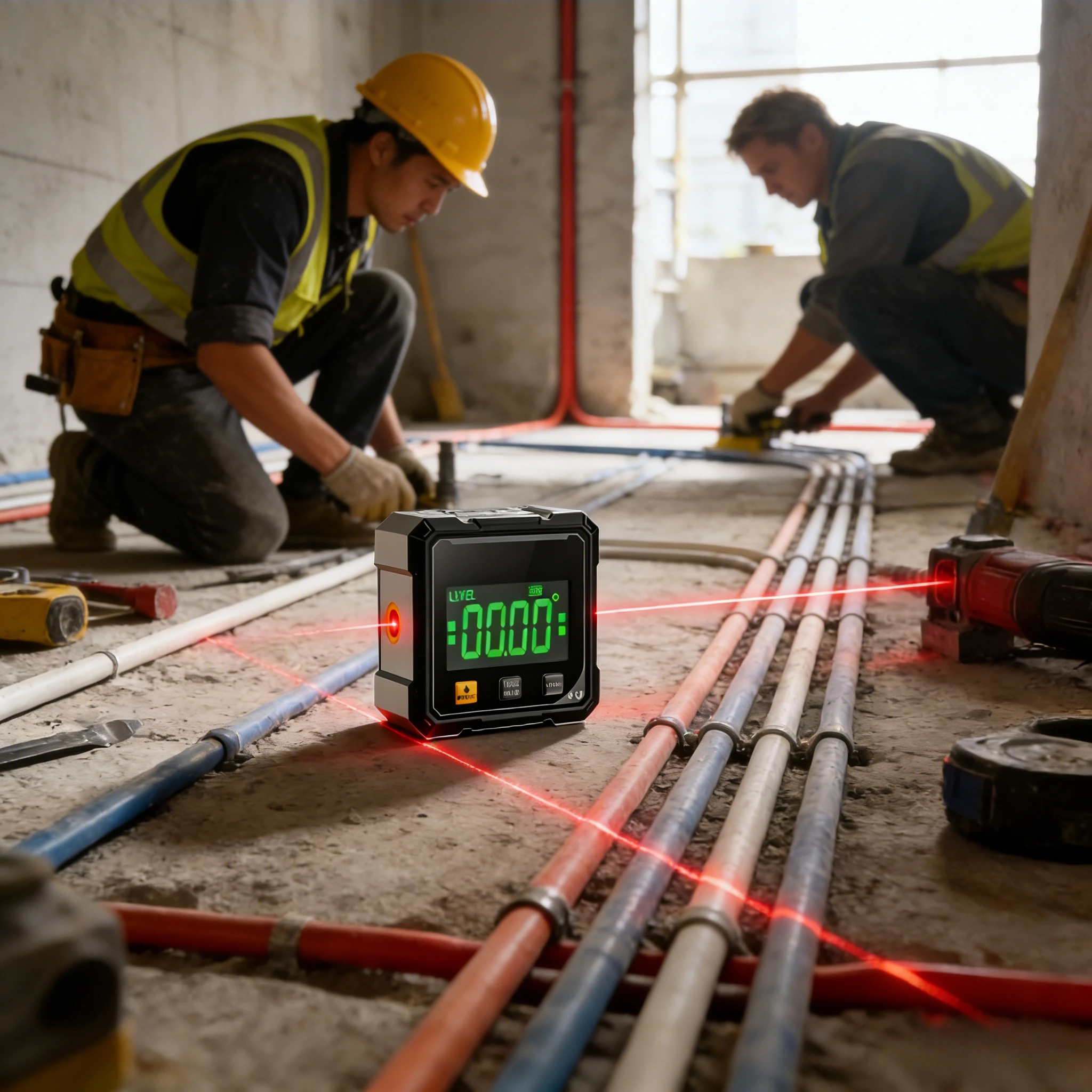 

Digital Angle Gauge 4 Side Magnetic Laser Protractor Inclinometer Angle Ruler Slope Measuring Tool Woodworking Construction