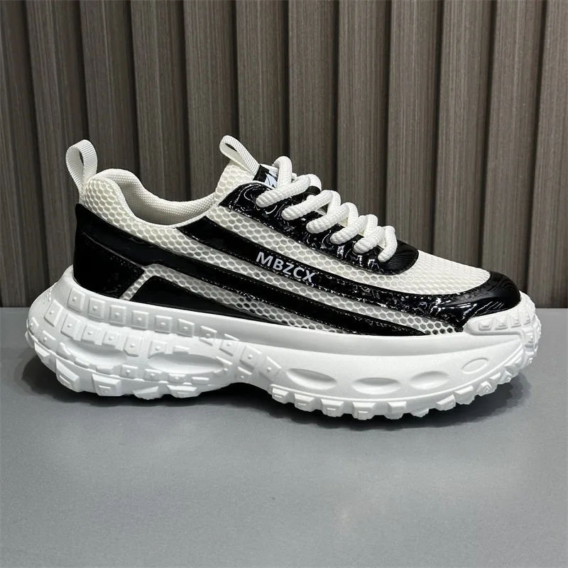 

Thick Sole Heightened Outdoor Breathable Footwear 2025 Autumn New Men Casual Shoes Fashion Comfortable Anti Slip Outsole Sneaker