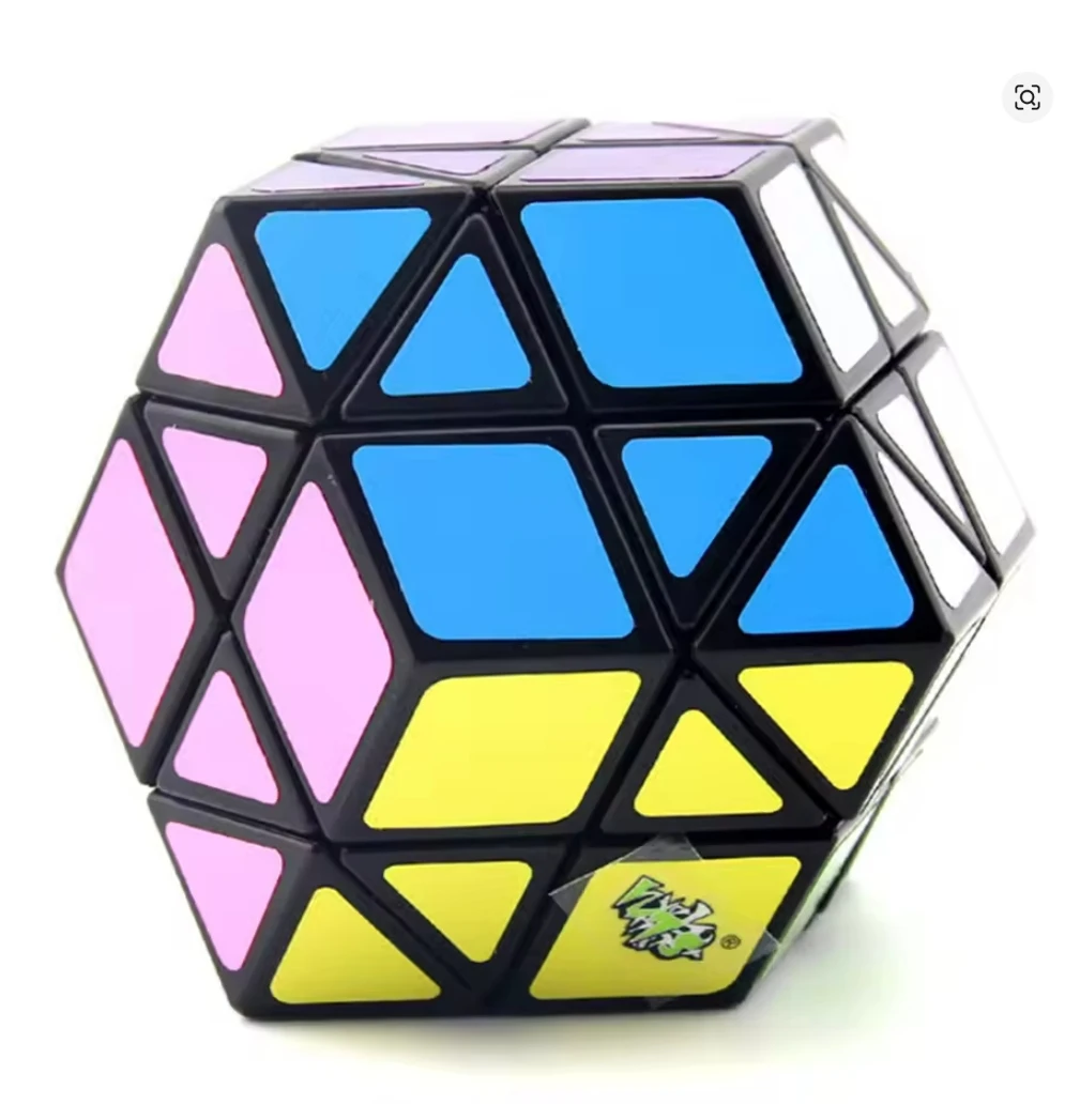 Lanlan 12 assi 12 cubo magico a forma di diamante forma strana puzzle giocattolo regalo per bambini cubo magico puzzle