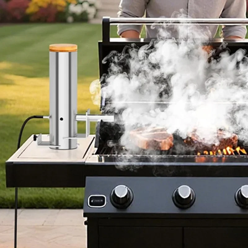 Portable Electric BBQ Smoker (with Air Pump) Wood Chip and Pellet Outdoor Cold Smoker with Adjustable Smoke Output