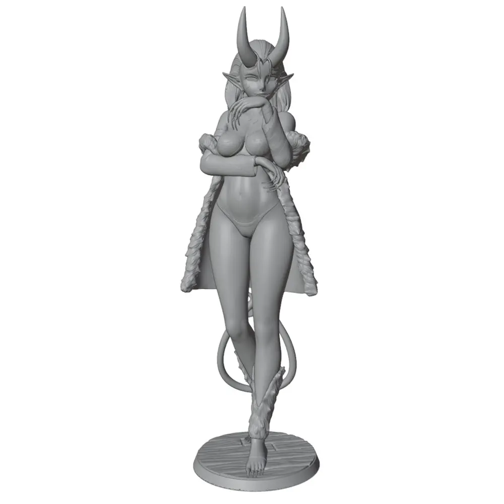 1/24 Sexy Girl Resin Model Kits Unassembled And Unpainted GK Miniature 3D Printed Gray Model Figurine DIY Doll Collection view 2