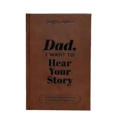 Diario de papá que quiero escuchar tu historia, marrón, guiada por el padre, multiusos, portátil, cuaderno escolar