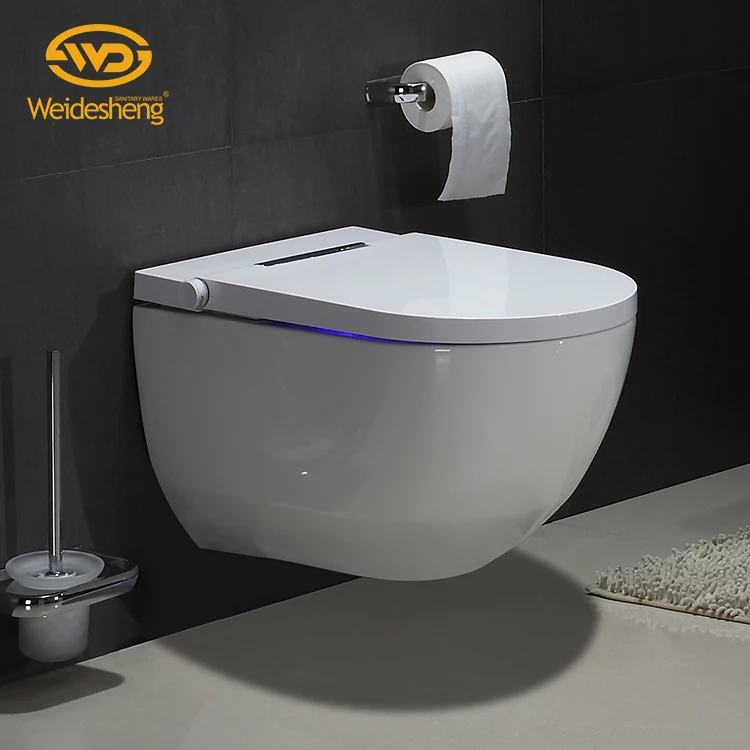 Intelligent Wall-hung Toilet with Smart Seat Cover Water Saving Automatic Bidet Wall Hung Smart Toilet