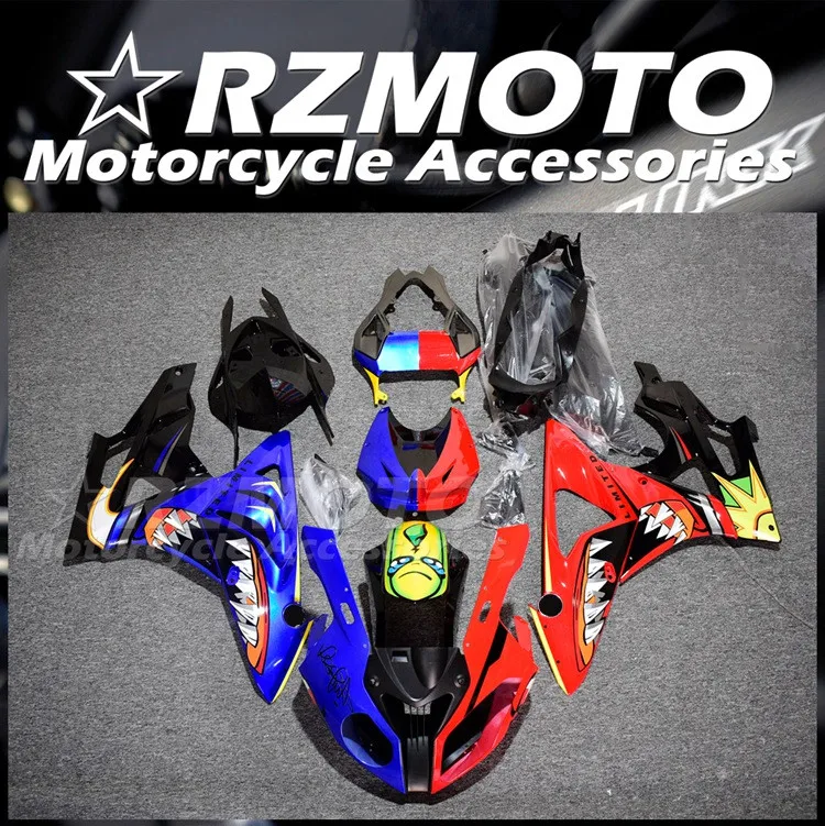 

4 подарка, новый комплект обтекателей из АБС-пластика, подходит для BMW S1000RR 2009 2010 2011 2012 2013 2014 09 10 11 12 13 14 Комплект кузова синий красный акула