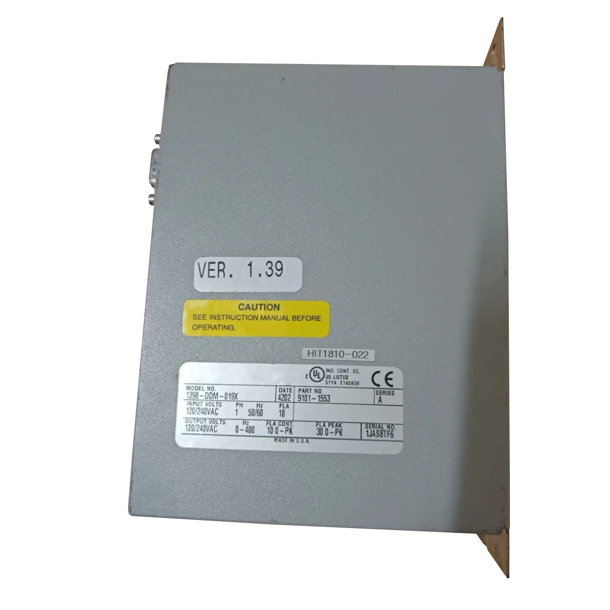 FOR Allen,Brad,ley 1398-DDM-019X Ultra 100 Series Digital Servo Drive